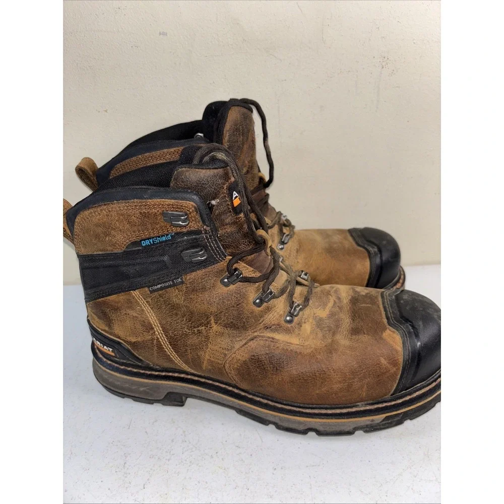 Ariat Men Waterproof Leather Work Boots US Men Size 12EE Slip &‎ Oil Resistant